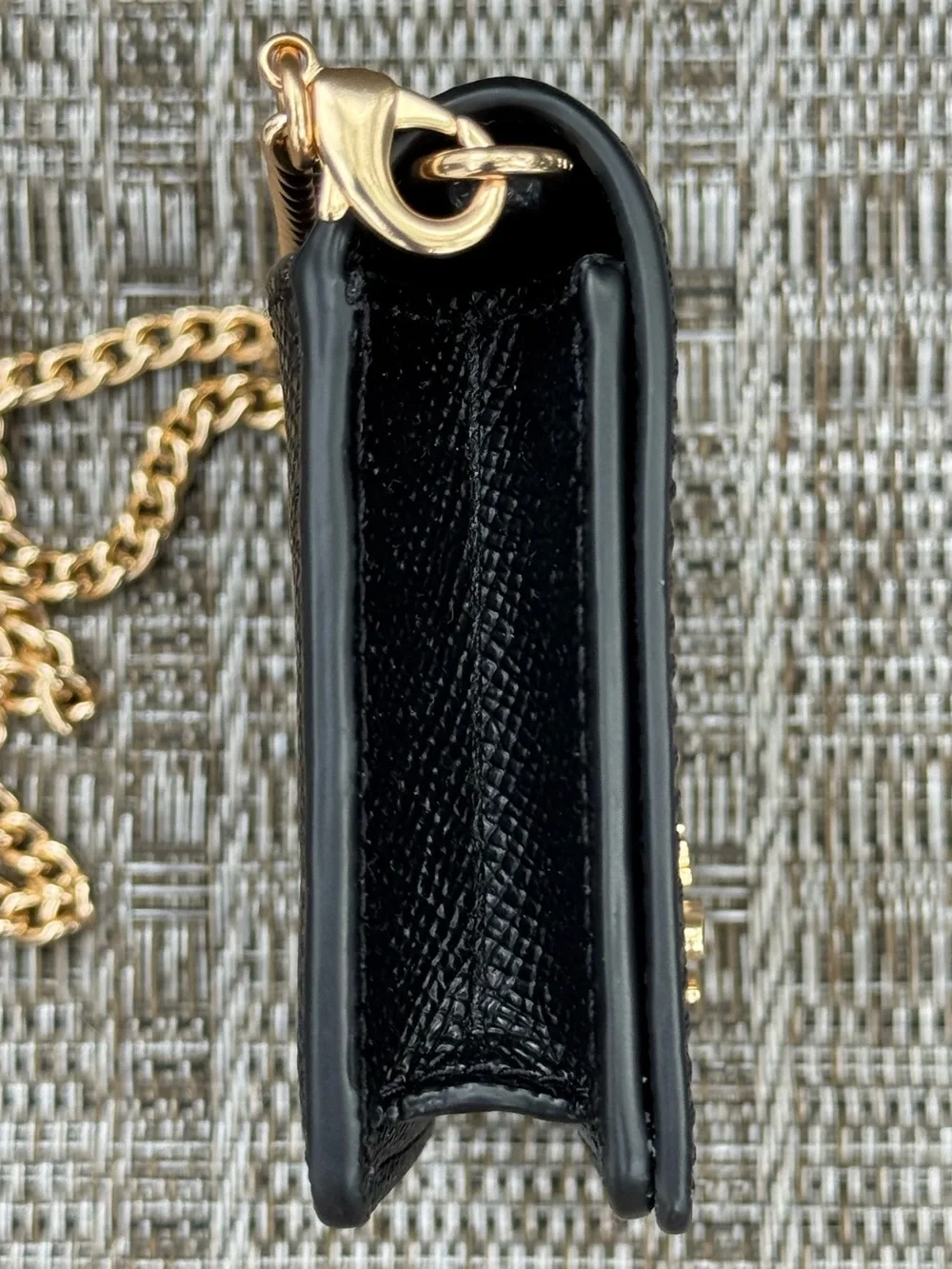 Coach Mini Wallet On A Chain Black Brand New!